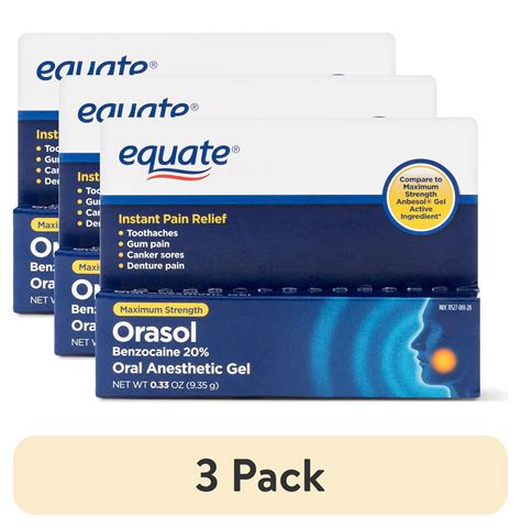 Equate Orasol Oral Anesthetic Gel, 0.33 oz